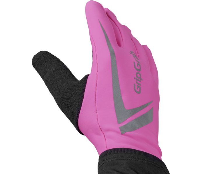 GripGrab Running Expert Hi-Vis Winter Touchscreen Glove Rosa