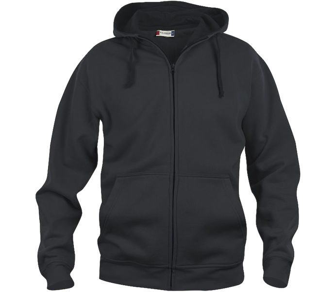 CLIQUE SWEAT HOODY FZ BASIC Svart