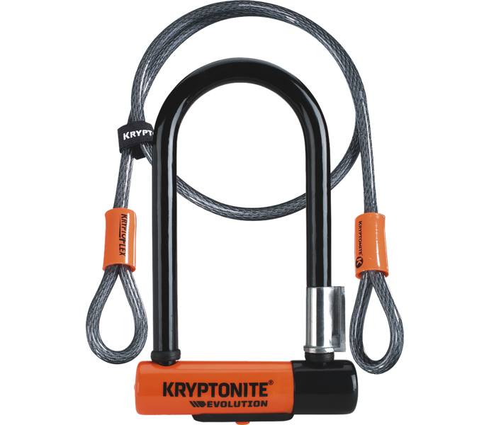 Kryptonite U-Lock And Cable Evo Mini7 cykellås Svart