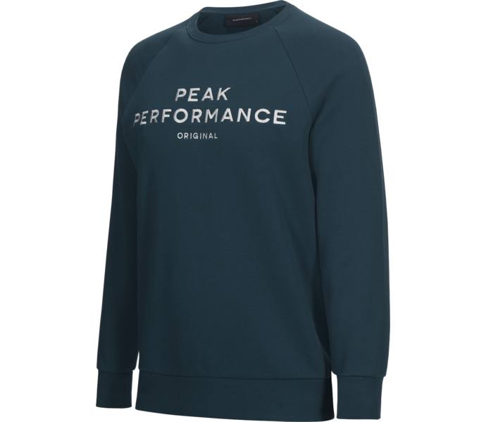 Peak Performance Logo M collegetröja - Teal Extreme - Köp online ...