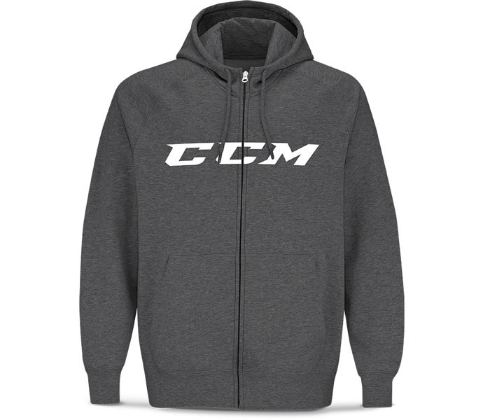 CCM Hockey Full Zip CVC Jr huvtröja Grå