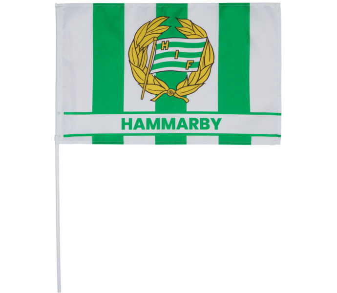 Hammarby Flagga med pinne Grön