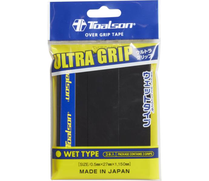 TOALSON Ultra Grip Overgrip 3-pack grepplindor Svart