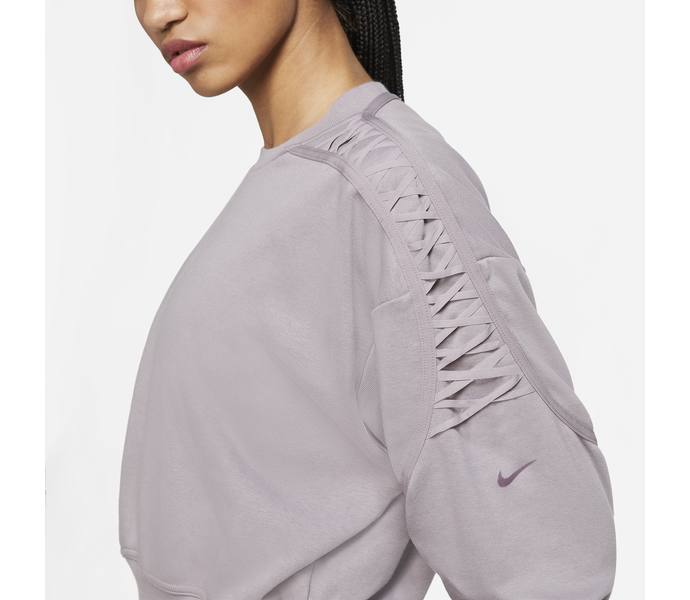 Nike W Therma Cropped Fleece collegetröja Lila