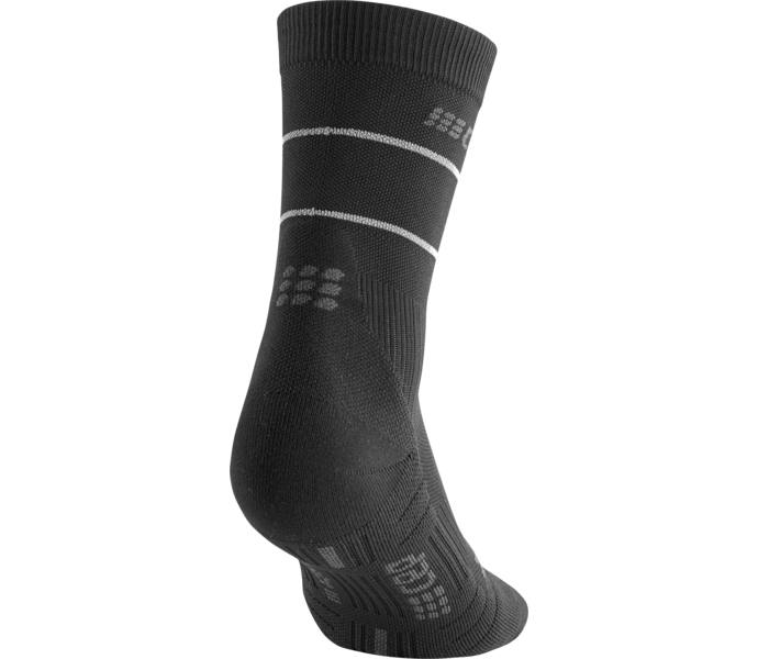 CEP Reflective compression mid cut socks W Black Löparstrumpor