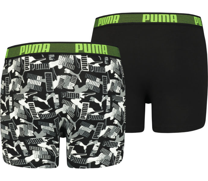 Puma Logo Print Boxer 2-pack JR kalsonger Svart