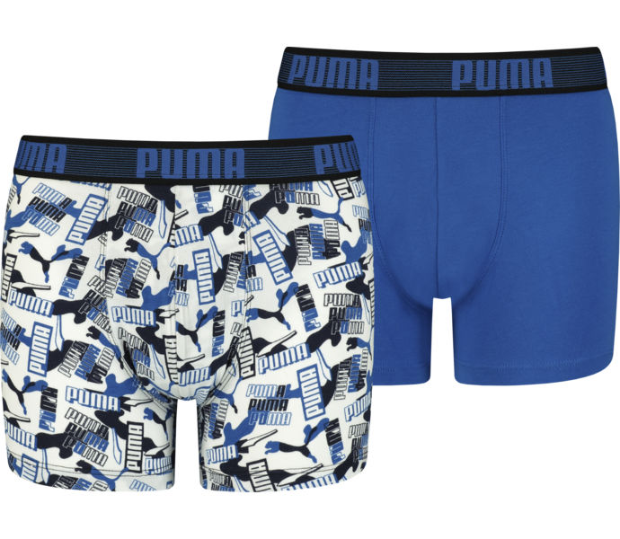 Puma Logo Print Boxer 2-pack JR kalsonger Blå