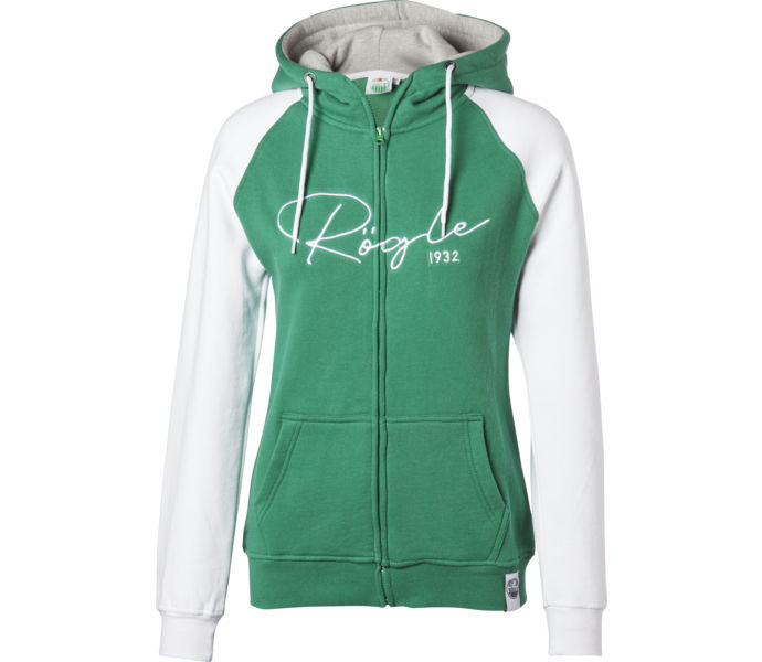 Zip W Hoodie GREEN/WHITE Dam M