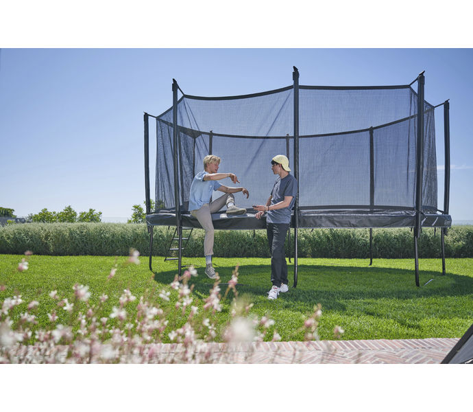 North Trampoline Legend Oval 420 + Safety Net trampolinpaket Svart