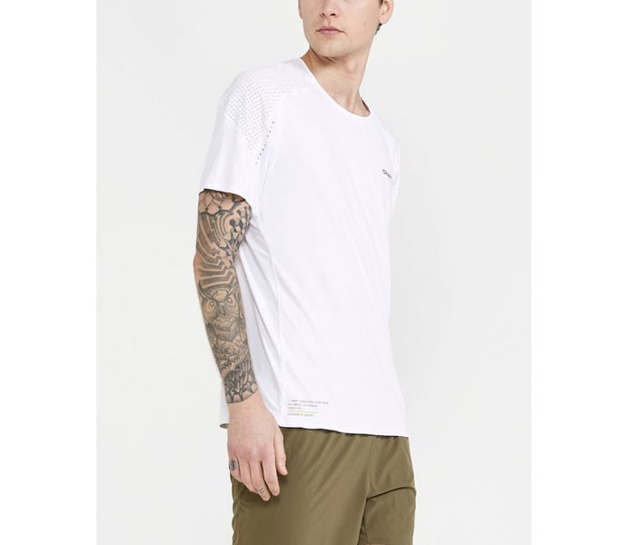 Craft PRO CHARGE SS TECH TEE LÖPARTSHIRT Vit