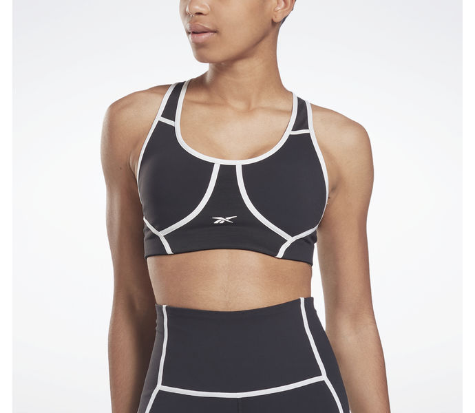 Lux Racer Colorblocked Padded sport-BH BLACK Dam L