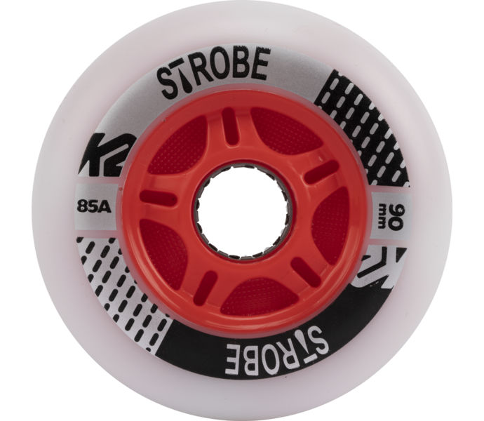 K2 Sports Strobe 90 mm 2-pack inlineshjul Röd