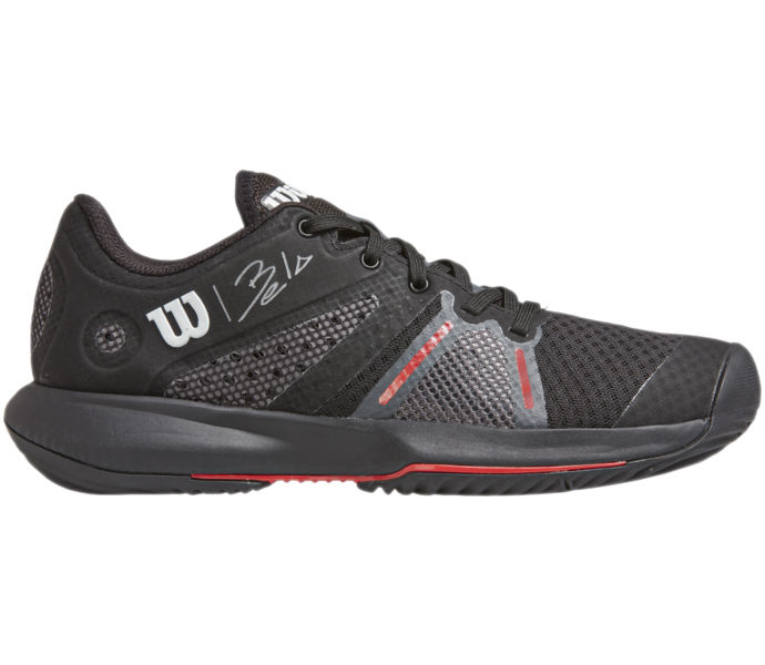 Kaos Bela Pro W padelskor BLACK/EBONY/POPPY RED Dam 5