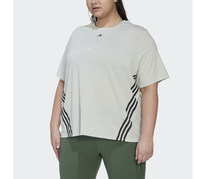 adidas Icons 3-Stripes Plus Size träningst-shirt Grön