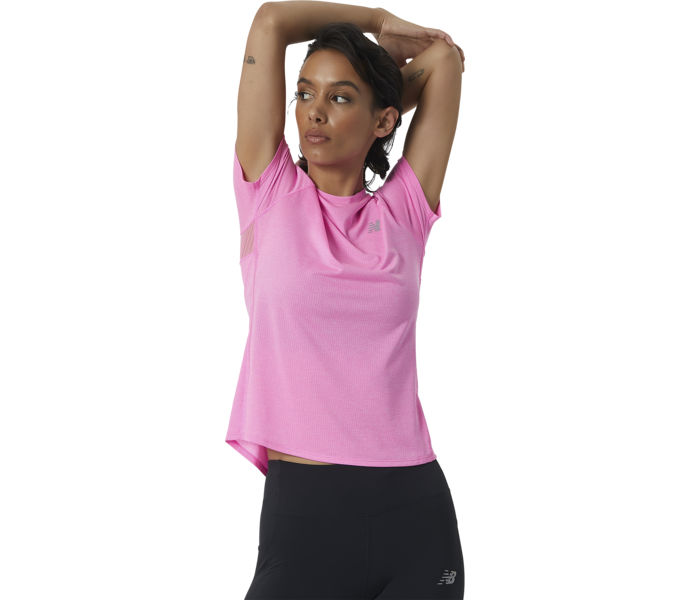 New Balance Impact Run Short Sleeve Löpar T-shirt Rosa