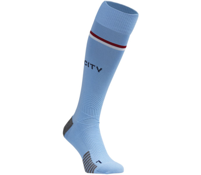 Manchester City FC Hooped fotbollstrumpor Team Light Blue-Intense Red Herr 4