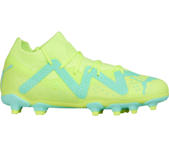 Future Match FG/AG JR fotbollsskor Fast Yellow-PUMA Black-Electric Peppermint Dam 2.5