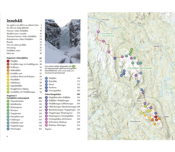 Calazo Vandra i Sälen och Fulufjällens Nationalpark guidebok Flerfärgad
