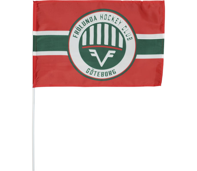 Frölunda Hockey Flagga med pinne 30x45cm Röd
