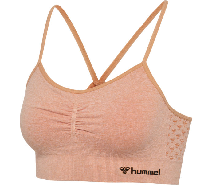 Hummel hmlCI Seamless Scrunch Light-Support sport-BH Rosa