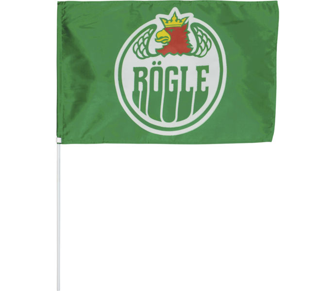 Rögle Flagga med pinne 30x45cm Grön