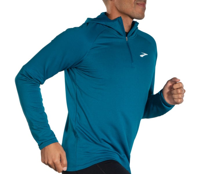 Brooks Notch Thermal Hoodie 2.0 Löpartröja Blå