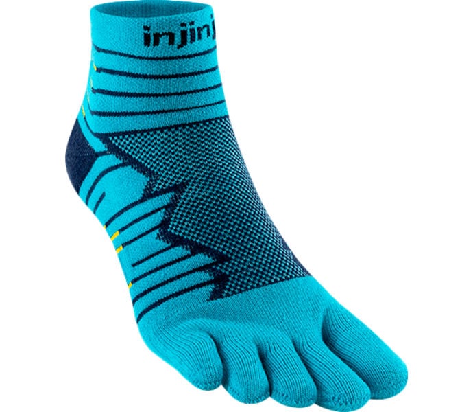 Injinji ULTRA RUN CREW TÅSTRUMPOR Blå