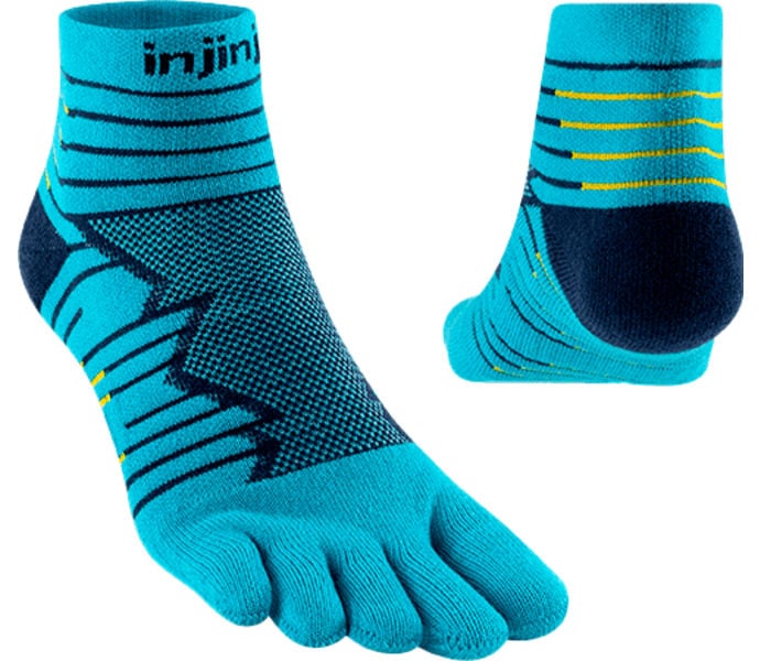 Injinji ULTRA RUN CREW TÅSTRUMPOR Blå