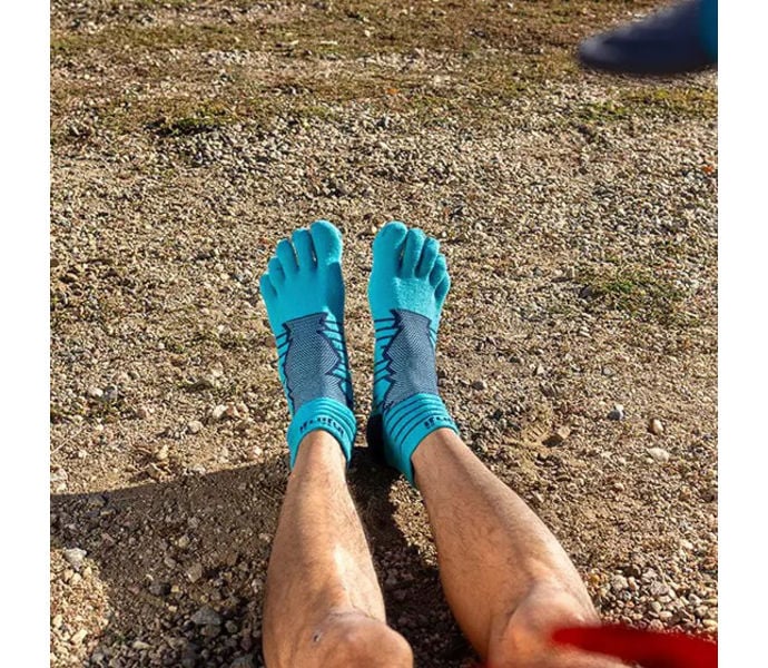 Injinji ULTRA RUN CREW TÅSTRUMPOR Blå
