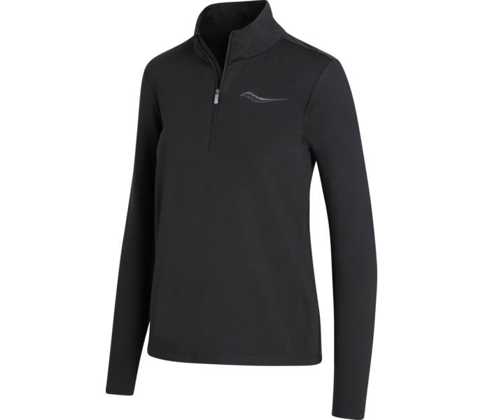 Saucony SOLSTICE 1/4 ZIP Löpartröja Svart