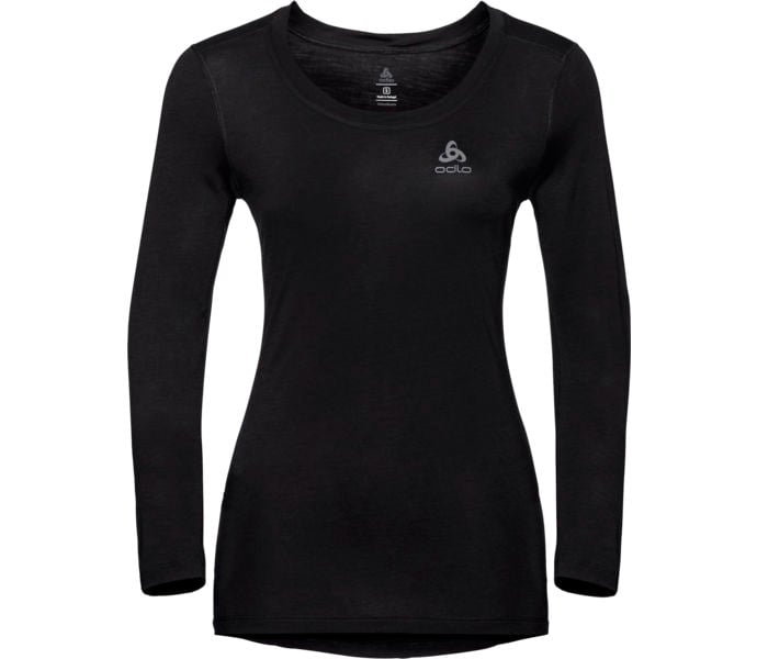 Odlo Performance Wool Light long sleeve base layer top Underställströja Svart