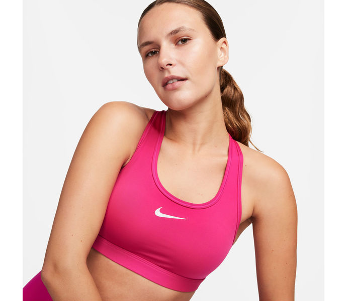 Nike Swoosh Medium Support sport-BH Rosa