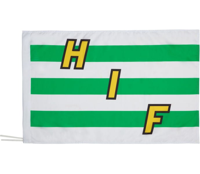 Hammarby Flagga med pinne 60x90cm Vit