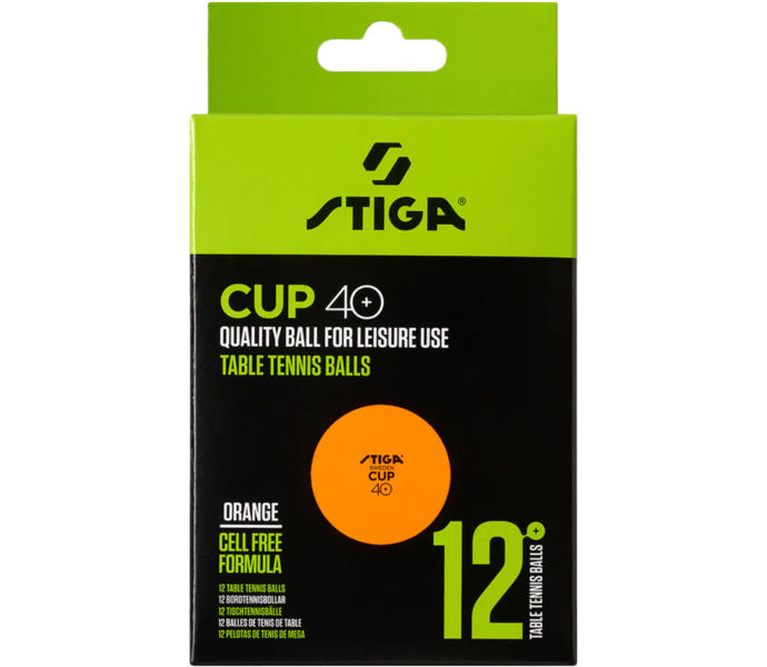 Stiga Cup 12-pack pingisbollar Orange