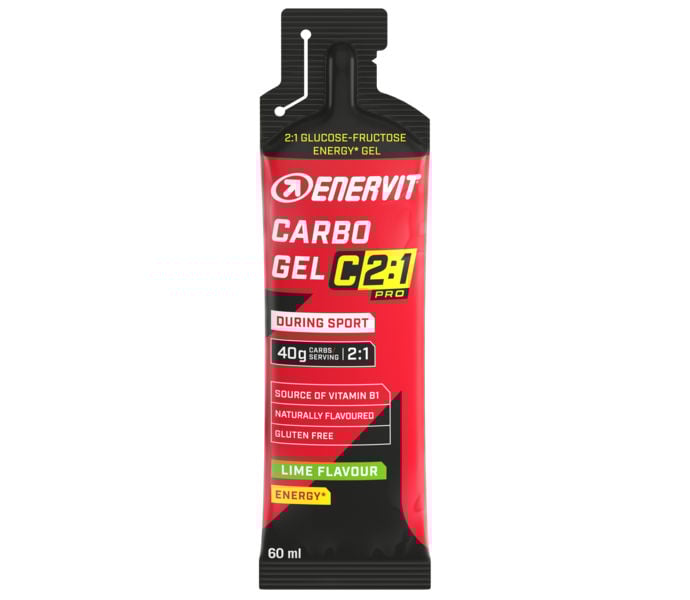 Enervit C2:1 CARBO GEL LIME Röd