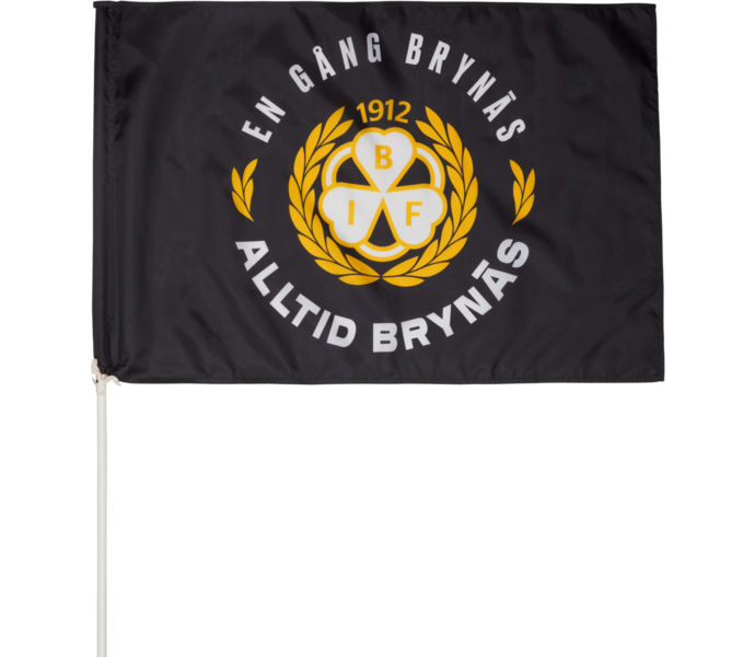 Brynäs IF Flagga med pinne 60x90 Svart