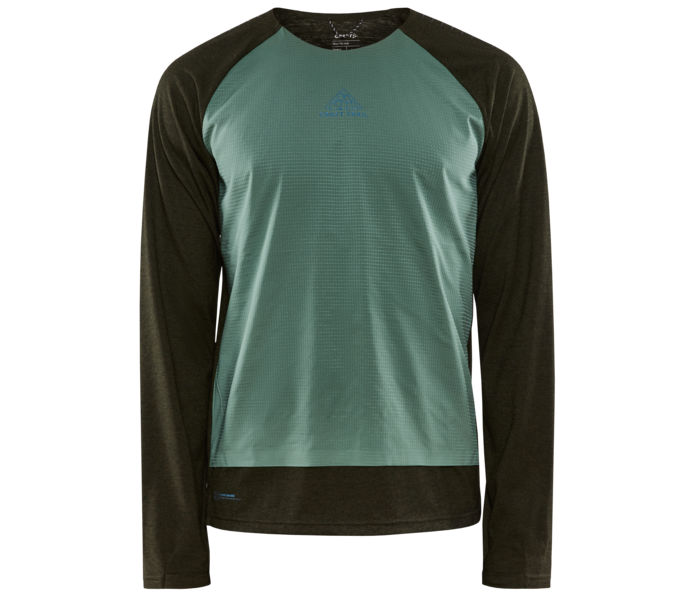 Craft ADV TRAIL WOOL WIND LS TEE LÖPARTRÖJA Grön