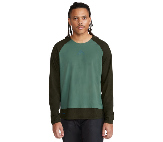 Craft ADV TRAIL WOOL WIND LS TEE LÖPARTRÖJA Grön