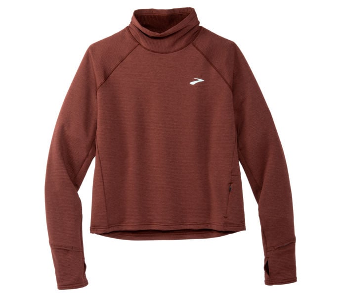 Brooks NOTCH THERMAL LONG SLEEVE 2.0 LÖPARTRÖJA Röd