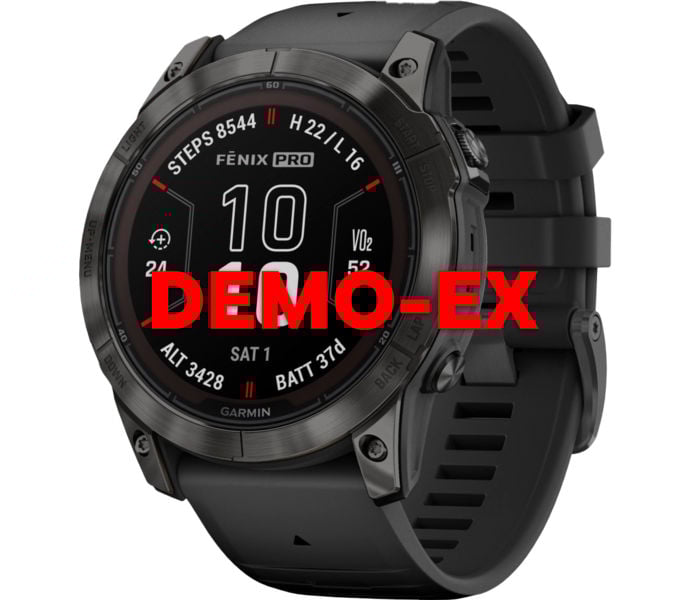 Garmin FENIX 7 PRO SAPPHIRE SOLAR DEMO LÖPARKLOCKA Svart