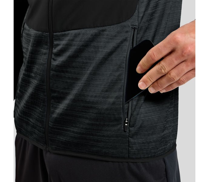 Odlo RUN EASY WARM HYBRID LÖPARJACKA Svart