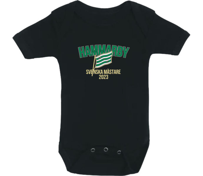 Hammarby Svenska Mästare Baby body Svart