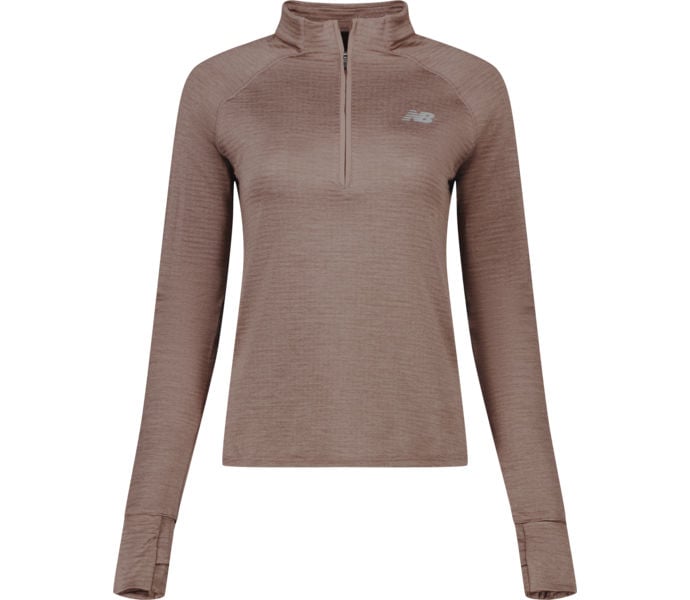 New Balance ATHLETICS HEAT GRID HALF ZIP LÖPARTRÖJA Brun