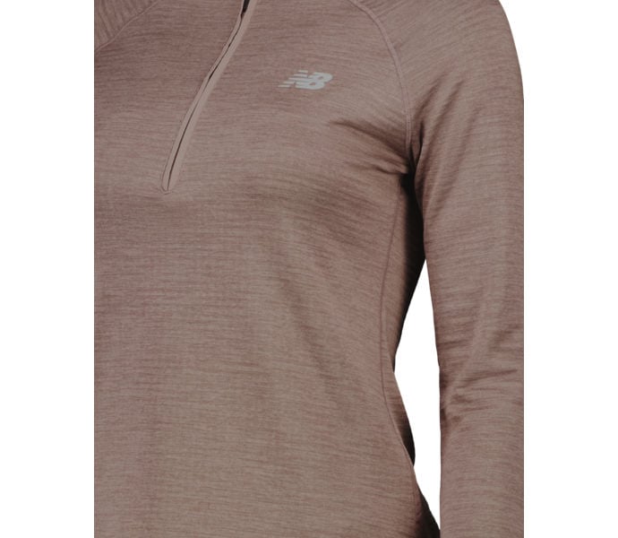 New Balance ATHLETICS HEAT GRID HALF ZIP LÖPARTRÖJA Brun