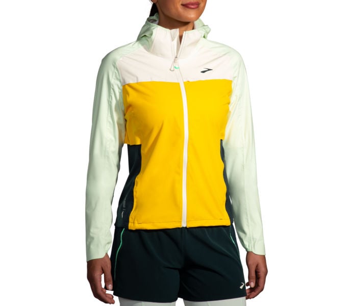 Brooks HIGH POINT WATERPROOF JACKET LÖPARJACKA Gul