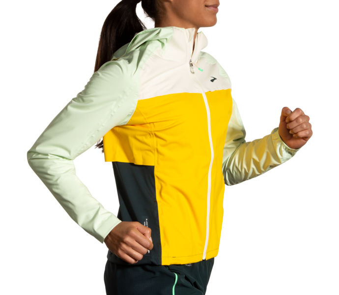 Brooks HIGH POINT WATERPROOF JACKET LÖPARJACKA Gul