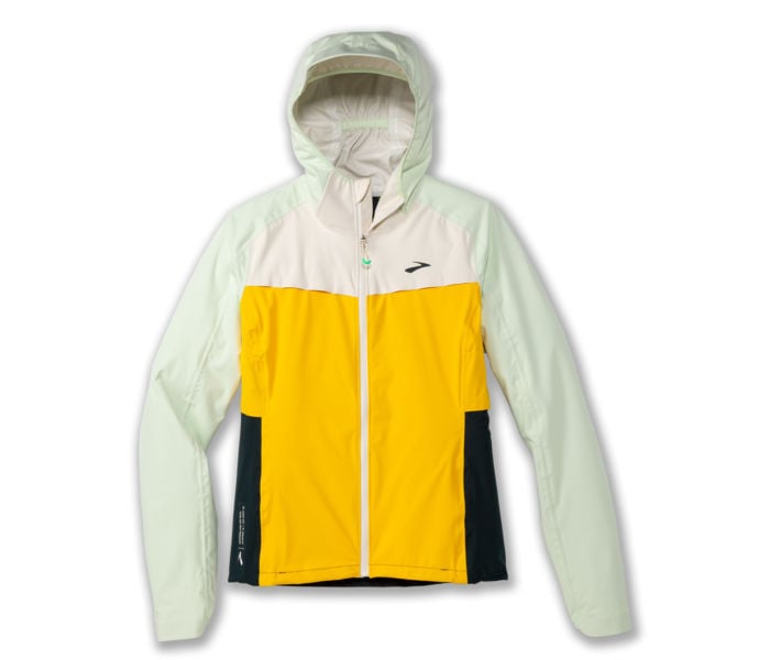 Brooks HIGH POINT WATERPROOF JACKET LÖPARJACKA Gul