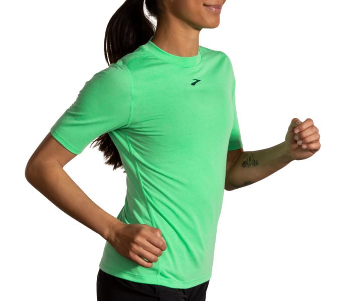 Brooks HIGH POINT SHORT SLEEVE LÖPARTRÖJA Grön