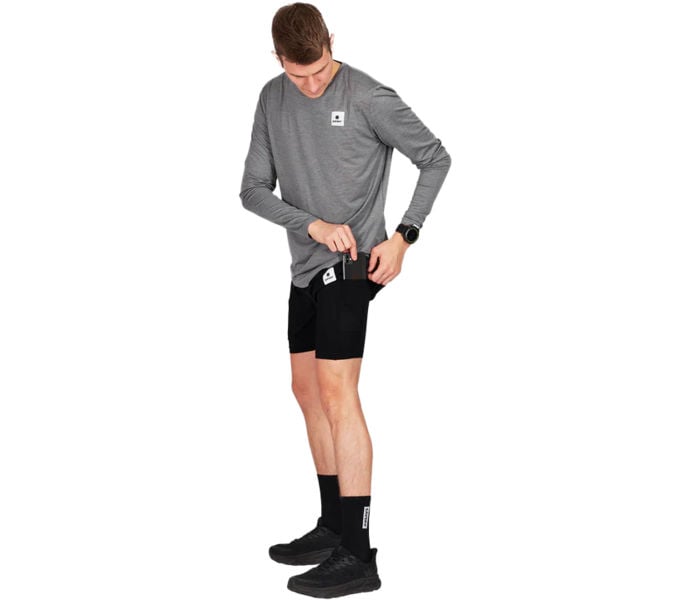 SAYSKY PACE 2IN1 SHORTS 5" LÖPARSHORTS Svart