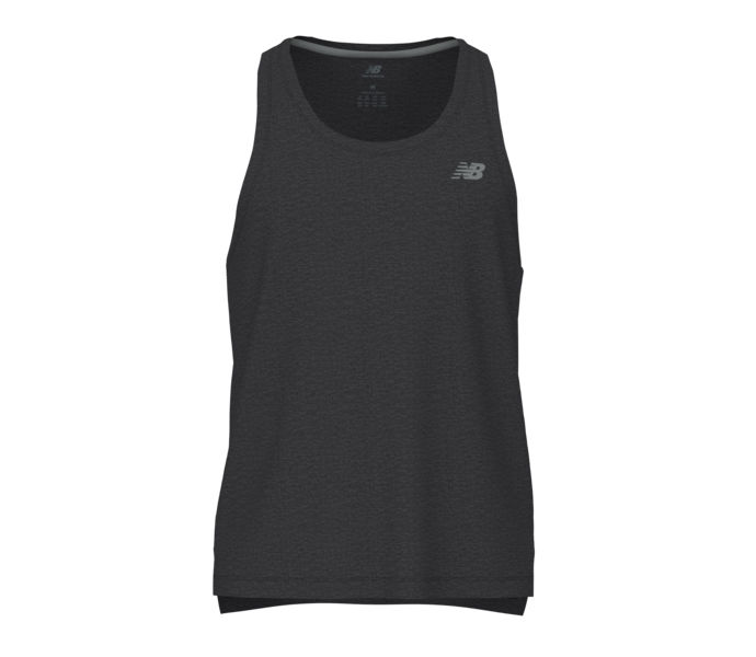 New Balance Athletics Run Singlet Löparlinne Svart